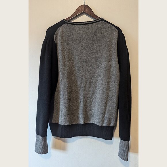 RANDOM IDENTITIES - Cashmere blend two-tone cardigan - Sz L - Picture 4 of 9